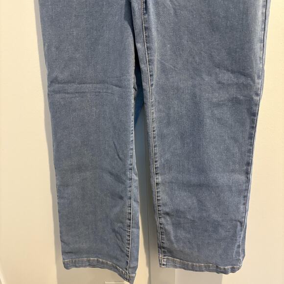 Sidefeel Jeans Womens 12 Light Blue High Rise Straight Leg Double Button Denim - Picture 5 of 13